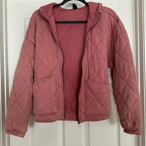 Wild Fable rose pink quilted jacket